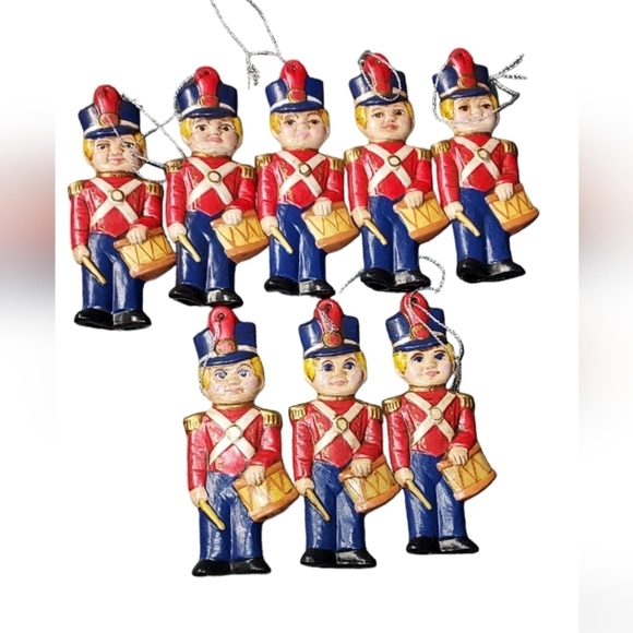 Vintage hand painted toy soldier ornaments - Picture 1 of 9